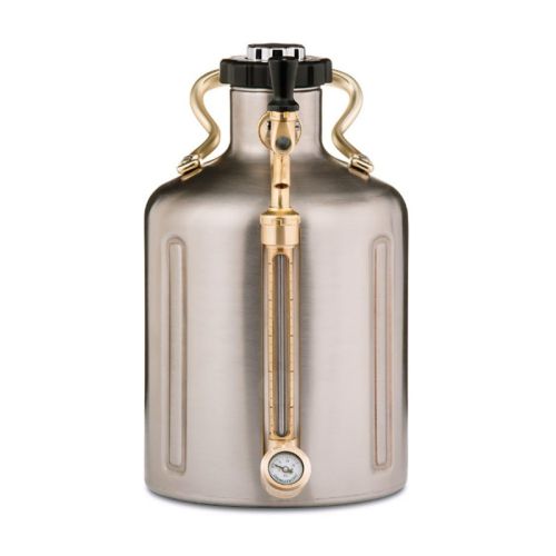 3.8L Double Wall Vacuum Insulated Growler with CO2 Regulator Cap