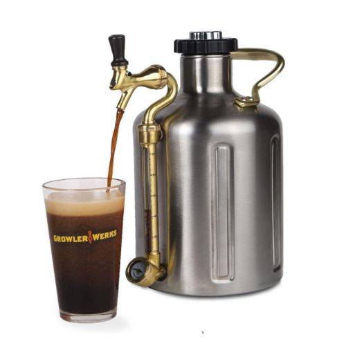 3.8L Double Wall Vacuum Insulated Growler with CO2 Regulator Cap