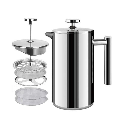 1.5L Stainless Steel Insulated French Press Coffee Maker