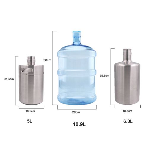 5L Stainless Steel Water Jug for Water Pump Dispenser