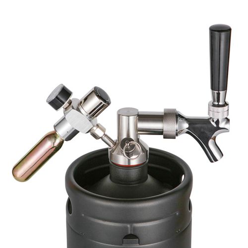 Stainless Steel Mini Keg Beer Dispenser with 30psi Safe Pressure Valve