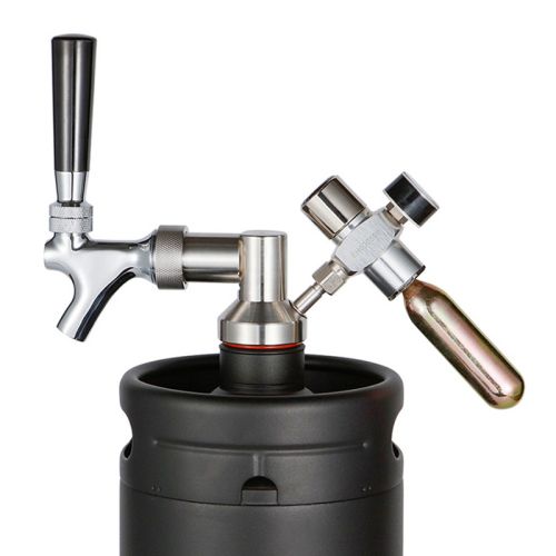 Stainless Steel Mini Keg Beer Dispenser with 30psi Safe Pressure Valve