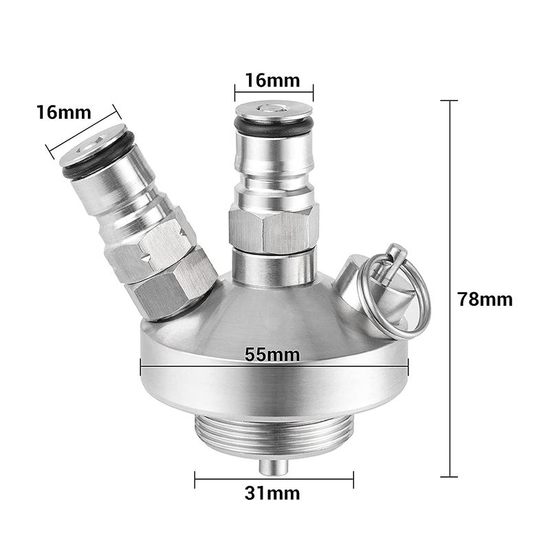 Stainless Steel Double Ball Lock Spear/Beer Keg Quick Fitting Connector