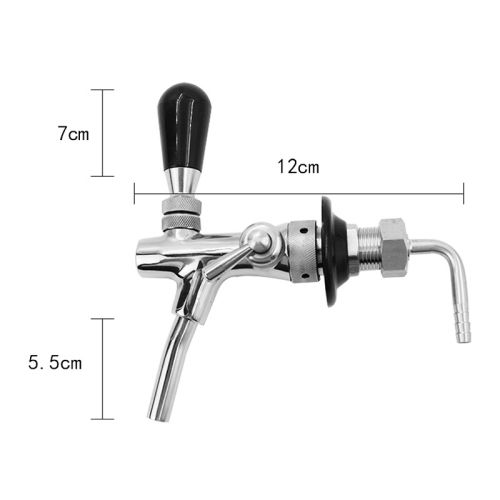 Flow Control Chrome Plated Copper Beer Faucet