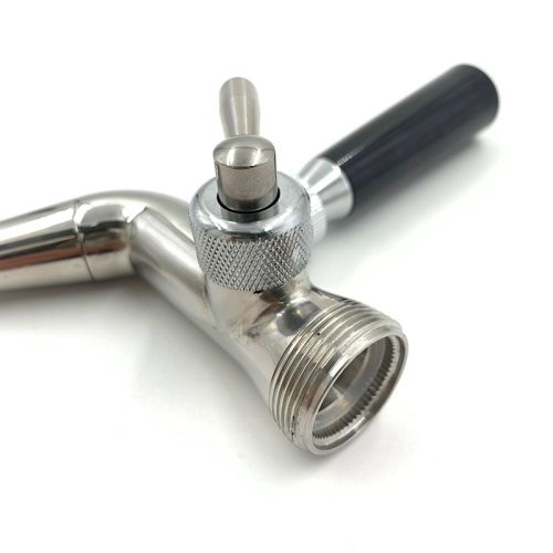 Flow Control Stainless Steel Beer Faucet with Short Spout