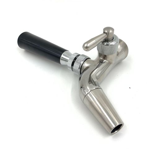 Flow Control Stainless Steel Beer Faucet with Short Spout