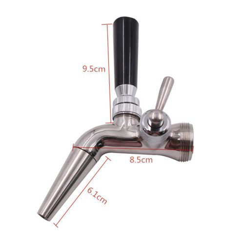 Flow Control Stainless Steel Beer Faucet with Long Spout
