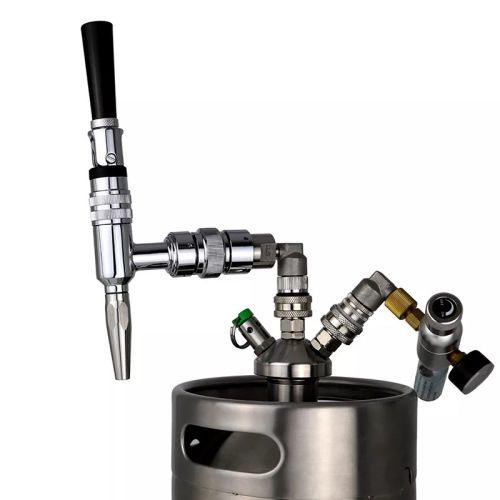 Gas-in Stainless Steel Ball Lock Quick Disconnect with MFL