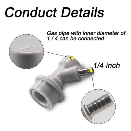 Gas-in Plastic Ball Lock Quick Disconnect with 1/4'' Barb