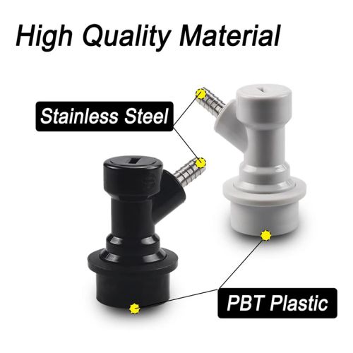 Gas-in Plastic Ball Lock Quick Disconnect with 1/4'' Barb