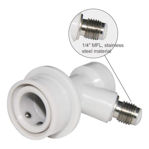Gas-in Plastic Ball Lock Quick Disconnect with MFL