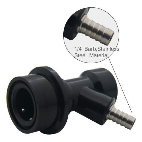 Liquid-out Plastic Ball Lock Quick Disconnect with 1/4'' Barb