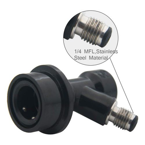 Liquid-out Plastic Ball Lock Quick Disconnect with MFL